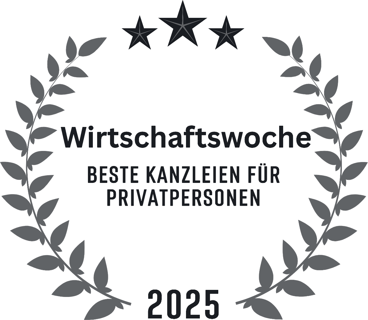 WirtschaftsWoche 2025 - Beste Kanzleien für Privatpersonen